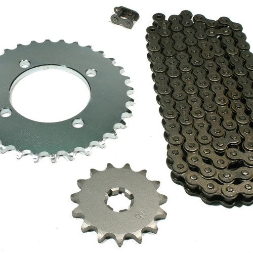 Yamaha PW80, 1999 2000 2001 2002, Chain and 15/32 Sprocket Set - PW 80