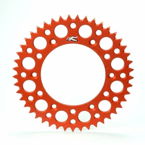 Renthal For 2021 KTM 250 Exc Rear Grooved Sprocket - Orange 520-50P Teeth