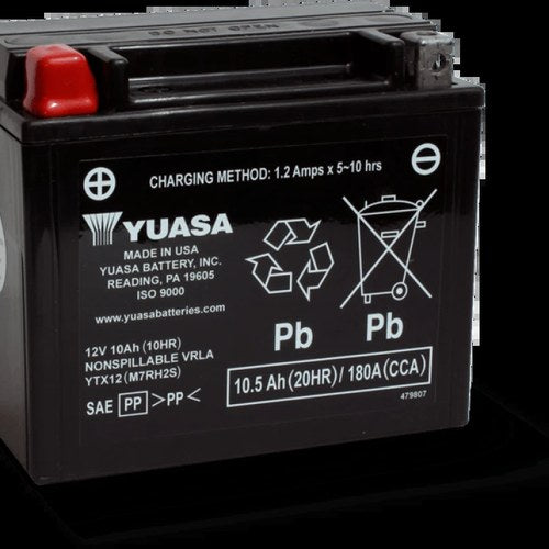 Yuasa YTX12 Maintenance For Free Agm 12 Volt Battery