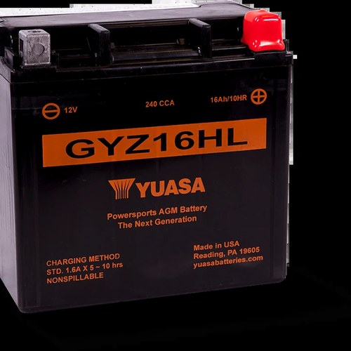 Yuasa For GYZ16HL High Performance Maintenance Free Agm 12 Volt Battery