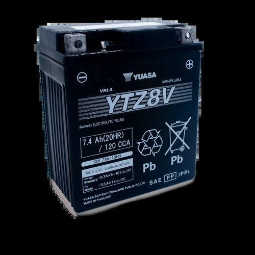 Yuasa YTZ8V Maintenance For Free Agm 12 Volt Battery