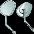 Bikers Choice Chrome Tapered Short Stem Mirrors Pr