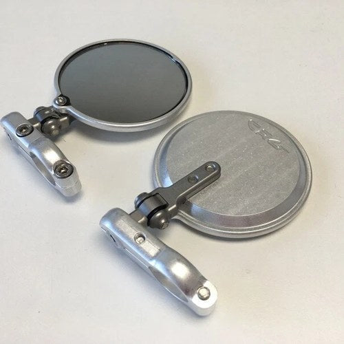 Crg Hindsight Folding For 3 In. Round Bar-End Mirror Right - Silver