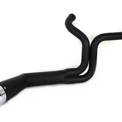 V-Twin For 9104 Flt Offset Megaphone Exhaust - Black Finish