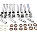 Motorshop 72629B Pushrod Cover Kit - Chrome Upper & Lower Covers with Seals