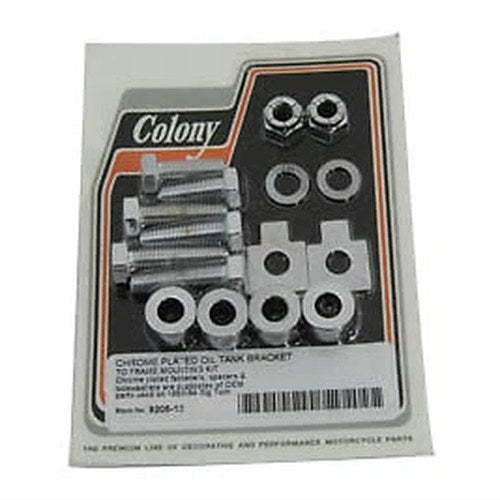 Colony For 9205-12 Chrome Oil Tank Bracket Mount Kit