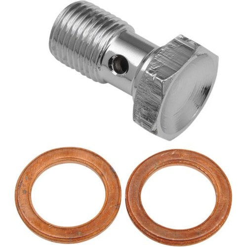Goodridge Banjo Bolt Short 10mm x 1.0 Chrome #992-03-31SCH Harley Davidson