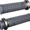 Odi Vans V-Twin Full Waffle Lock-On Grips 1" Graphite/Gun Metal Clamp HD Tbw