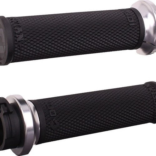 Odi Ruffian Grips Black/Silver #V30HCWB-S Harley Davidson