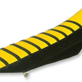 Flu Designs Pro Rib Prs Seat Cover Black/Yellow 45503 for Suzuki RM125 2001-2008