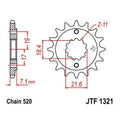 JT Front Sprocket 520 13T #JTF1321.13 fits Honda XR250R 1996-2004