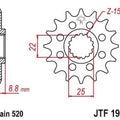 JT Front Sprocket 520 11T #JTF1901.11 KTM/Husqvarna/Beta