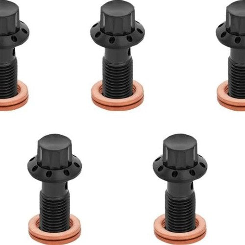 Arlen Ness Titanium Banjo Bolts 3/8"-24 Front/Rear Black 5-Pack #300-855