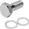 DS 7/16"-24 Banjo Bolt with 3/8" Step Down Chrome