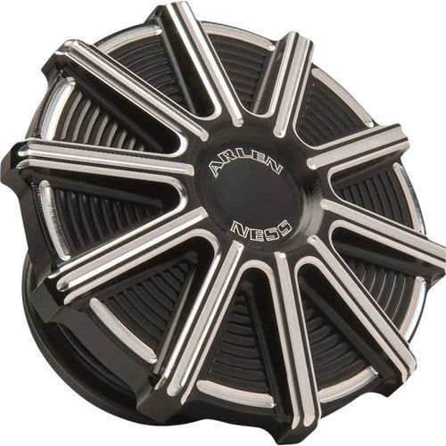 Arlen Ness 10-Gauge Gas Cap Machined Black #701-002 Harley Davidson