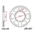 JT Steel Rear Sprocket 520 48T fits Honda XL250 Motosport/CR250M Elsinore/XL250