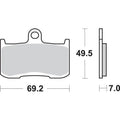 Sbs DC Dual Carbon Race Brake Pads Kawasaki/Triumph Z1000/Daytona/Ninja ZX-9R