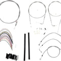 Burly Cable/Brake Line Kit for 18" Bagger Bars Non-ABS Stainless Braid #B30-1081