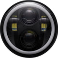 Custom Dynamics ProGlow LED Headlight W/Color Changing Halo Black #PG-575-B
