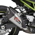 Yoshimura AT2 Street Series Works Slip-On Muffler SS/CF for Kawasaki Z900
