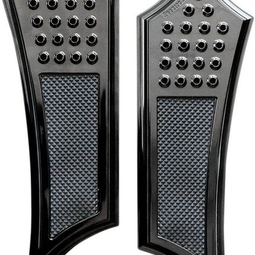 Accutronix Instigator Drilled Extended Floorboards Black Driver #FBF91-DIB