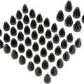 Ciro Engine Bolt Cap Set Fluted Spike Black #70026 Harley Davidson