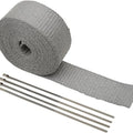 Cycle Performance Exhaust Wrap w/Tie Wraps 2" x 25' Silver