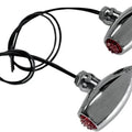 Joker Machine Astro Custom Mount LED Marker Lights Chrome/Red Harley-Davidson