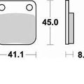 Braking SM1 Brake Pads #703SM1 for Honda MB-5 50 1982