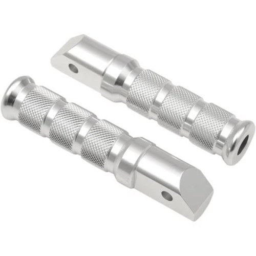 Emgo Round Passenger Footpegs Silver #50-11351 for Yamaha YZF-R1 2000-2003