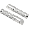 Emgo Round Passenger Footpegs Silver #50-11351 for Yamaha YZF-R1 2000-2003