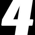 Dirt Digits Vinyl Numbers 5.5" White #4 3-Pack