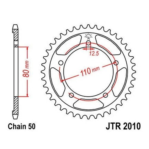 JT Steel Rear Sprocket 530 43T #JTR2010.43 Triumph