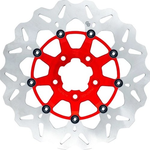 GBrakes Floating Wave Brake Rotor 11.8" Front Red #GBDU023 Harley Davidson