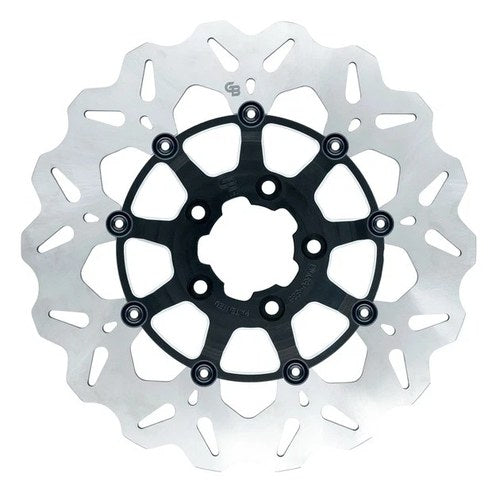 GBrakes Floating Wave Brake Rotor 11.8" Front CC Black/Silver #GBDU014