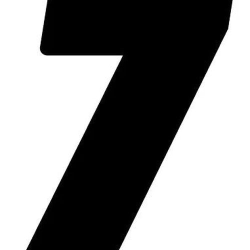 Dirt Digits Vinyl Numbers 4"H Black #7 3-Pack