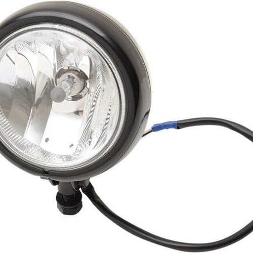 DS Swivel-Base Spotlight H8 Halogen 4-1/2" Glossy Black Clear/White