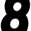 Dirt Digits Pro Numbers 6" Black #8 3-Pack