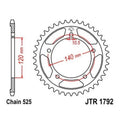 JT Steel Rear Sprocket 525 45T fits Suzuki/Triumph GSXR600/GSXR750/Daytona