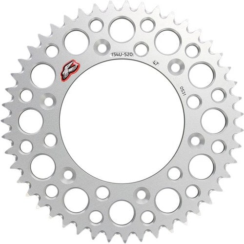Renthal 520 Ultralight Aluminum Rear Sprocket 47T Silver #154U-520-47GRSI