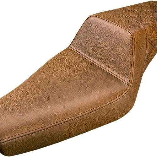 Saddlemen Step-Up LS Seat R. Lattice Stitch Brown #283654 Harley Davidson
