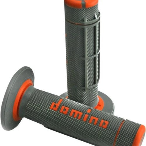 G2 Domino Dually 1/2 Waffle Grips Grey/Orange
