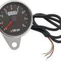 DS Mini Elec. Tachometer w/Orange Needle 2.4" Pol w/Black Face