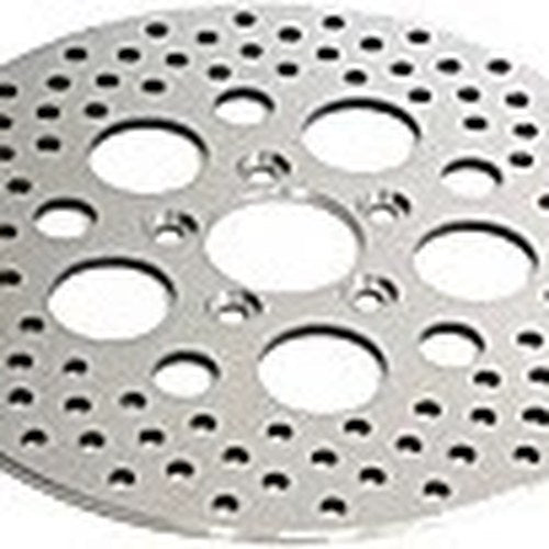 HardDrive Drilled Vented Front Brake Rotor Polished 144602 Harley Davidson