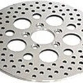 HardDrive Drilled Vented Front Brake Rotor Polished 144602 Harley Davidson