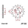 JT Front Sprocket 420 13T #JTF252.13 Honda Z50R 1982-1987