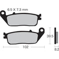 Vesrah VD-156 Organic Brake Pads #VD-156 for Honda/Triumph/Yamaha/Suzuki/Cagiva