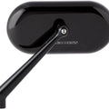 Arlen Ness Oval Side View Mirror Black Left Screw-In 5.00"