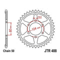 JT Steel Rear Sprocket 530 46T for Kawasaki Ninja ZX-12R/KZ-1000/Ninja ZX-7