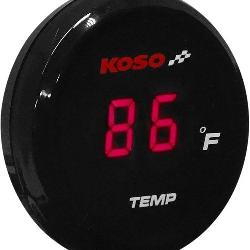 Koso I-Gear Motorcycle Thermometers Red